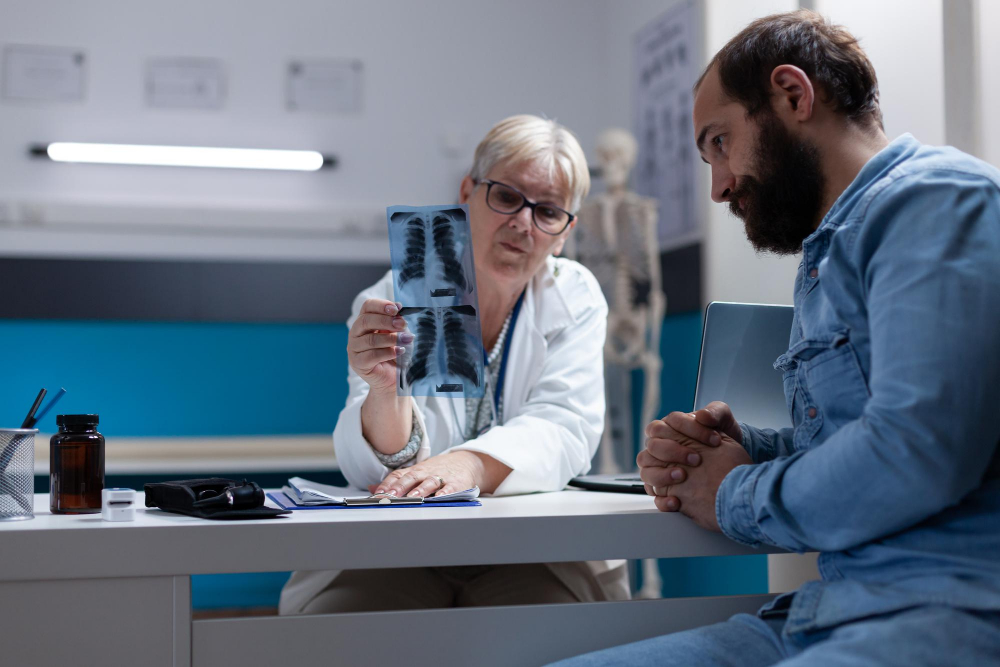 doctor-explaining-radiography-diagnosis-man-with-disease-checkup-visit-specialist-showing-x-ray-scan-results-patient-having-discussion-at-orthocure